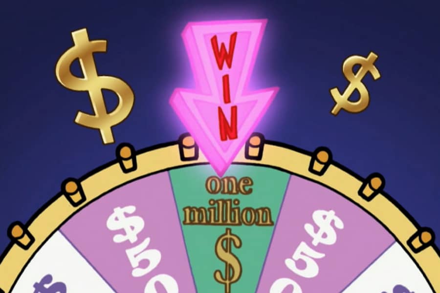 the wheel stopped on the $1million winner!