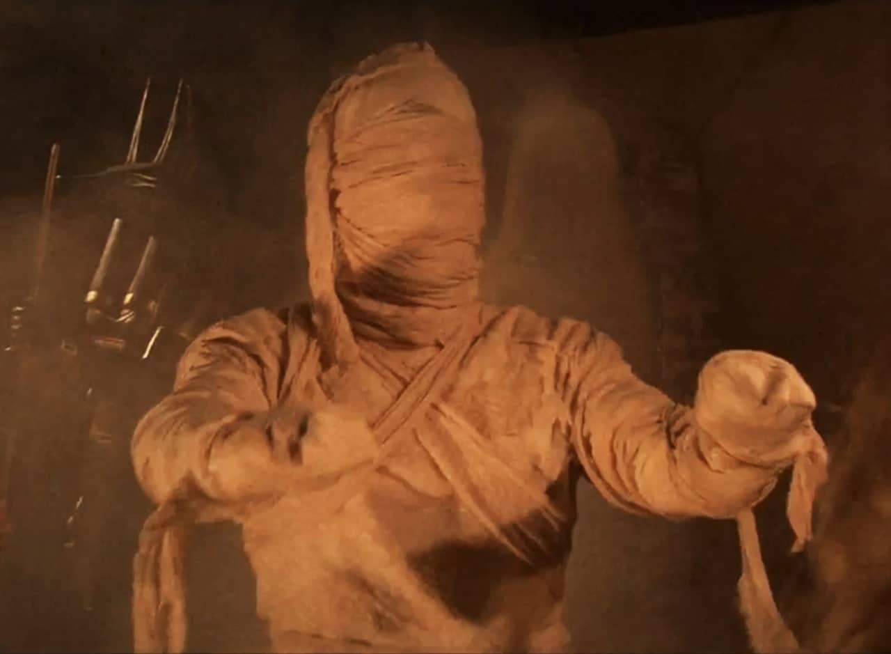 a wrapped mummy coming to life