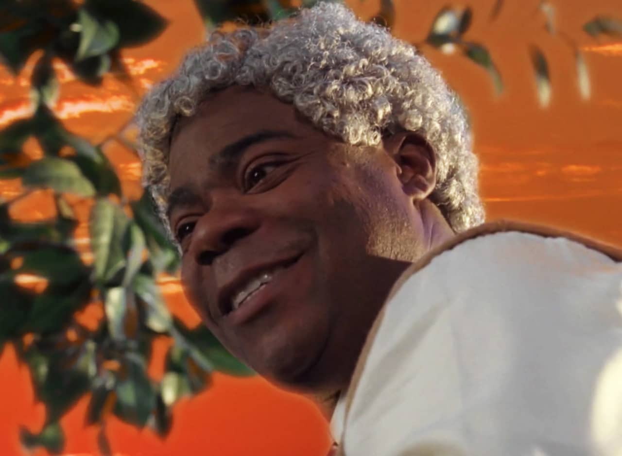 Tracy Jordan with silver curly hair as Napoleon Dugoute