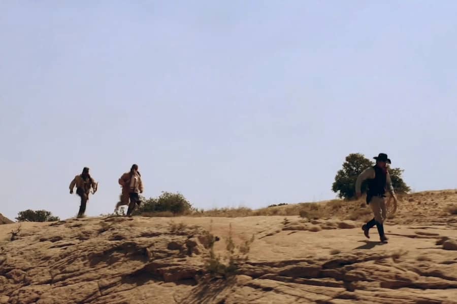 Duke being chased by natives