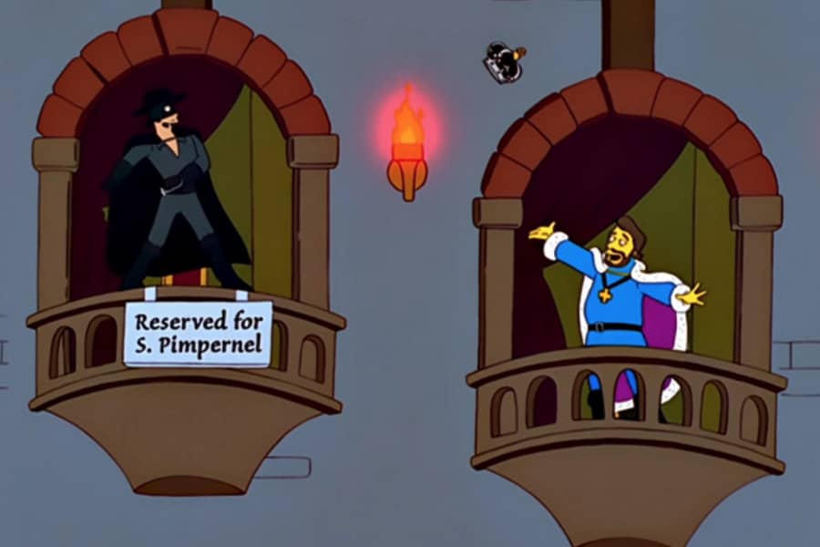 Zorro celebrates with King Arthur