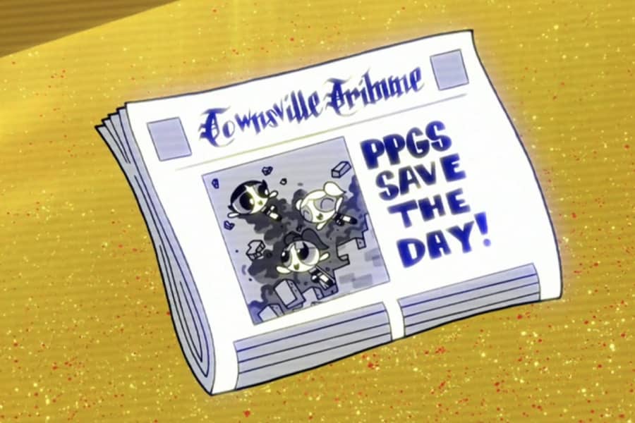 newspaper with headline “PPGS save the day”