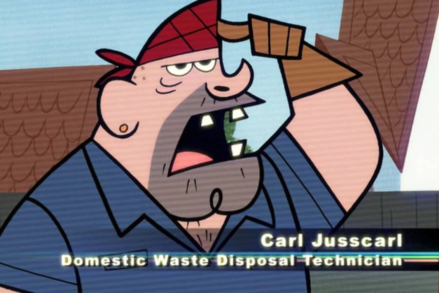 Carl Jusscarl, domestic waste dispoal technician