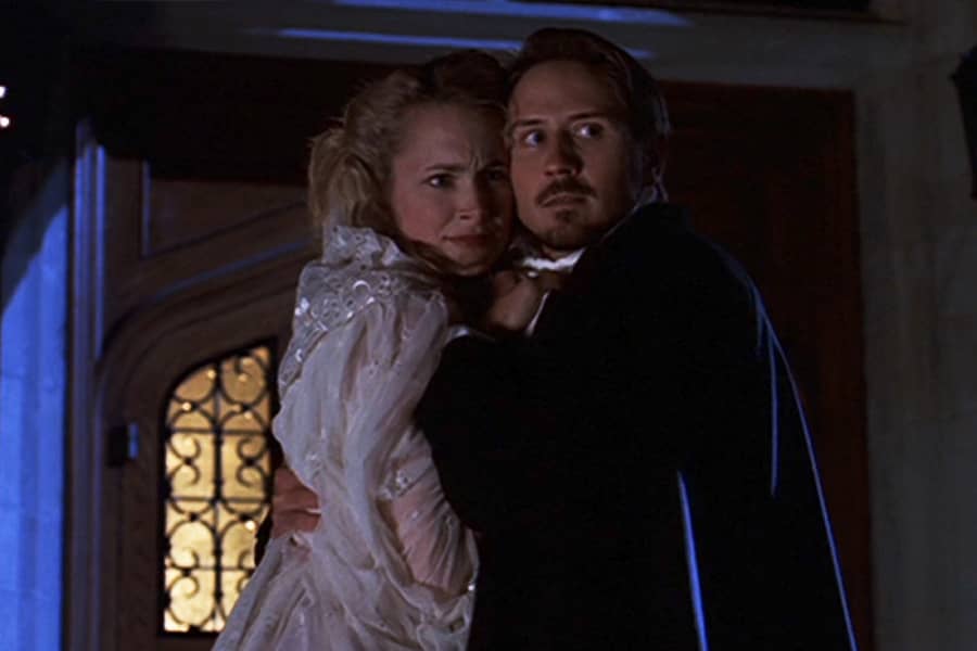 Maria and Victor embracing