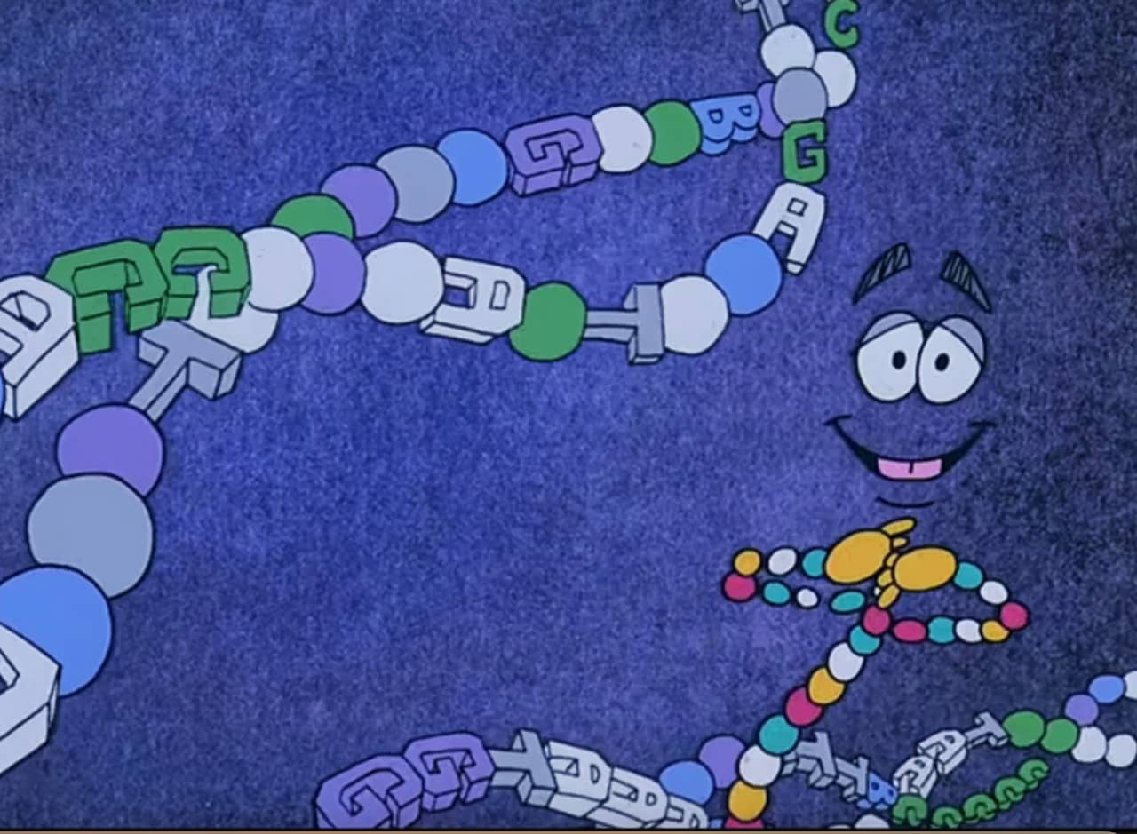 Mr. DNA, a little strand of DNA character