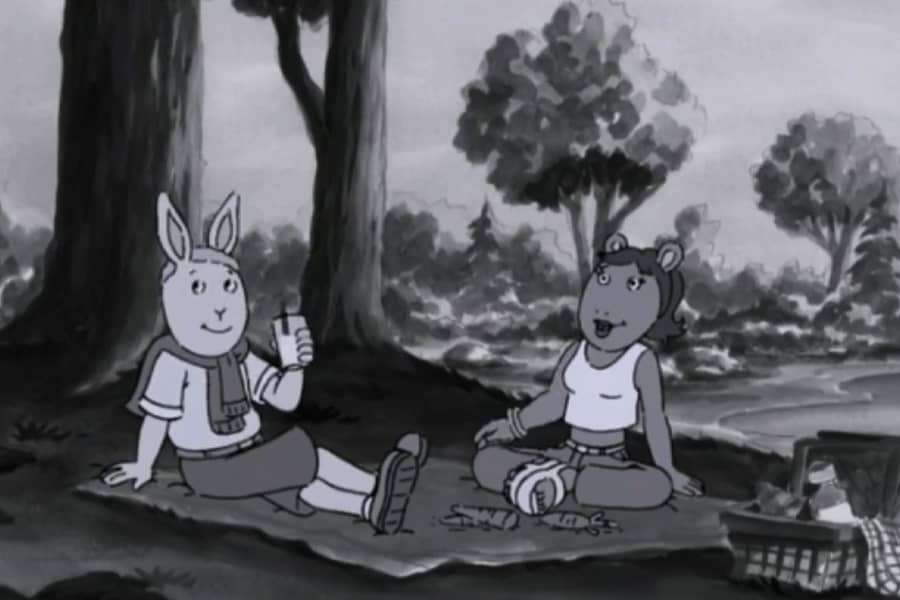 two people having a picnic