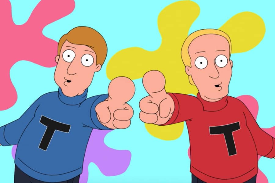 two of the Turtlenecks pointing