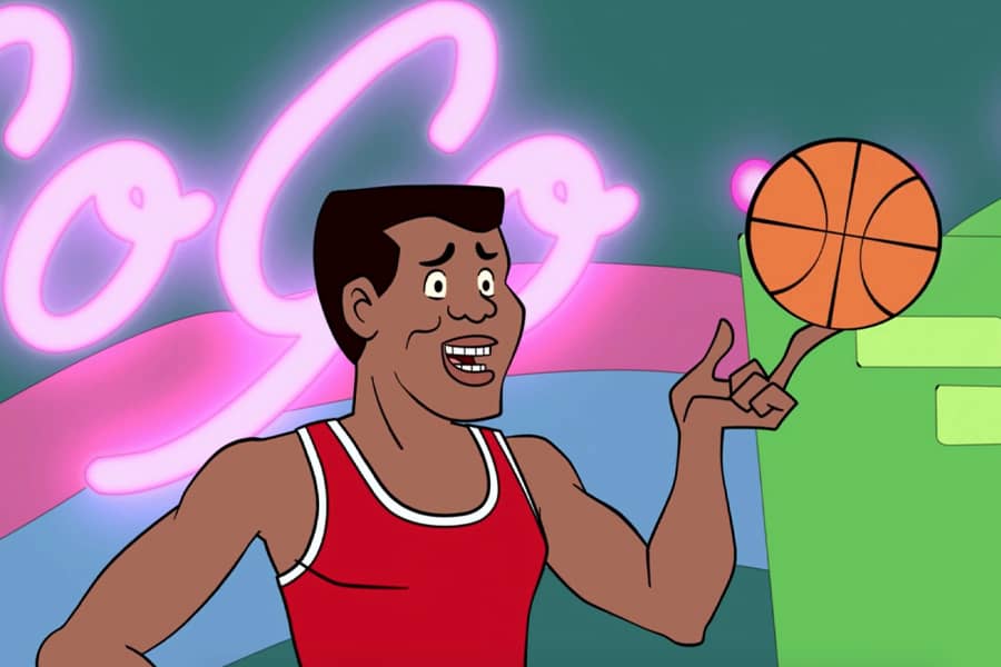 one of the Worldtravelers spinning a basketball