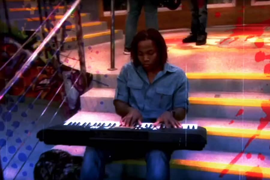 Andre playing keyboard