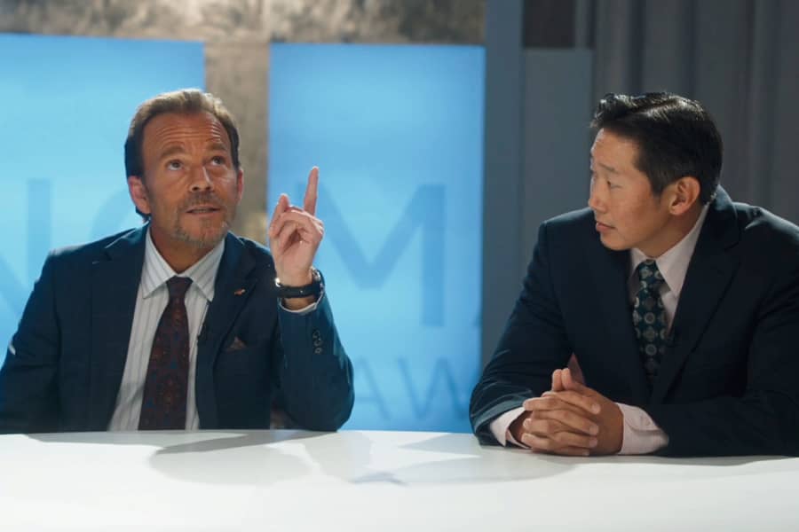 two of the nominees talking