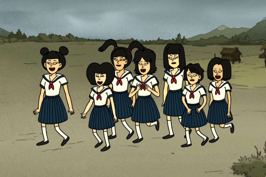 Japanese school girls