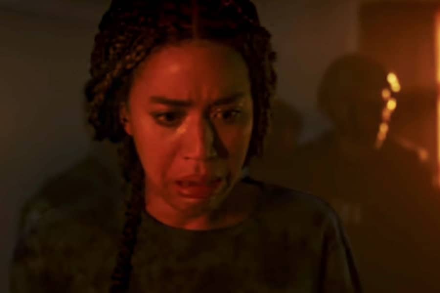 Reenactment of Grace Allen being rescued