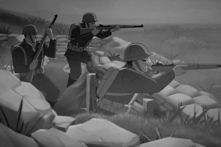 soldiers at war