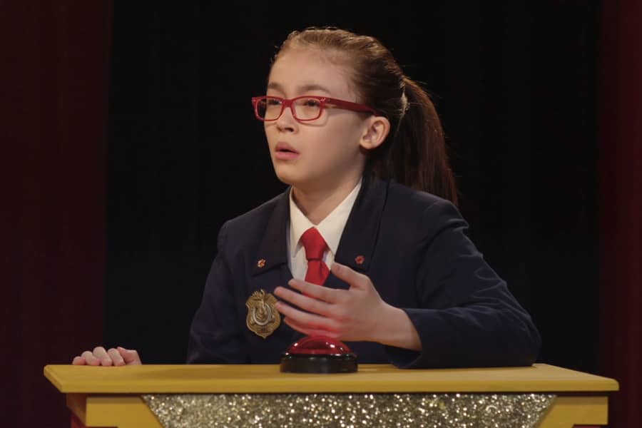 Olympia of Odd Squad looking confused