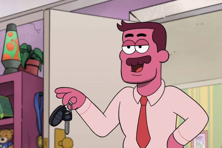 closeup of the dad