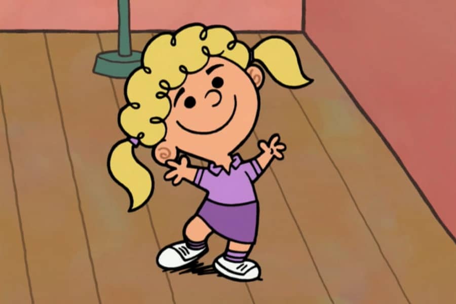 blonde girl dancing