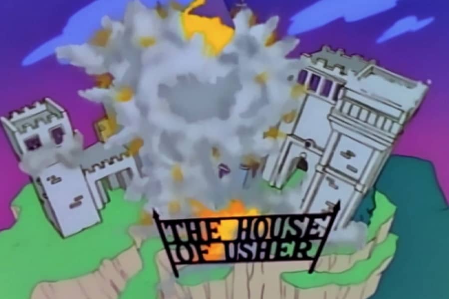 the House of Usher exploding