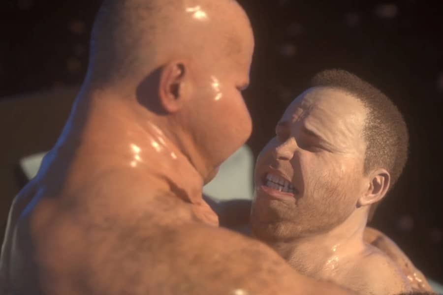 closeup of the other man