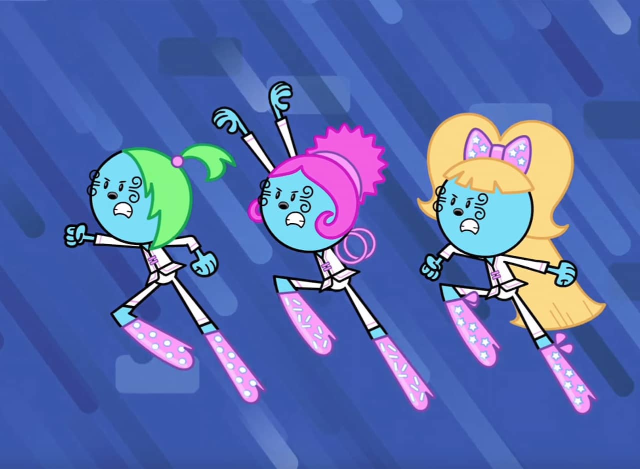 Wubb Girlz flying through the air