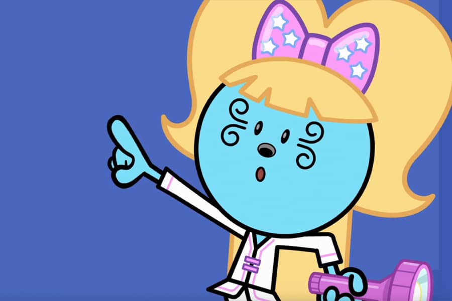 Wubb girl pointing