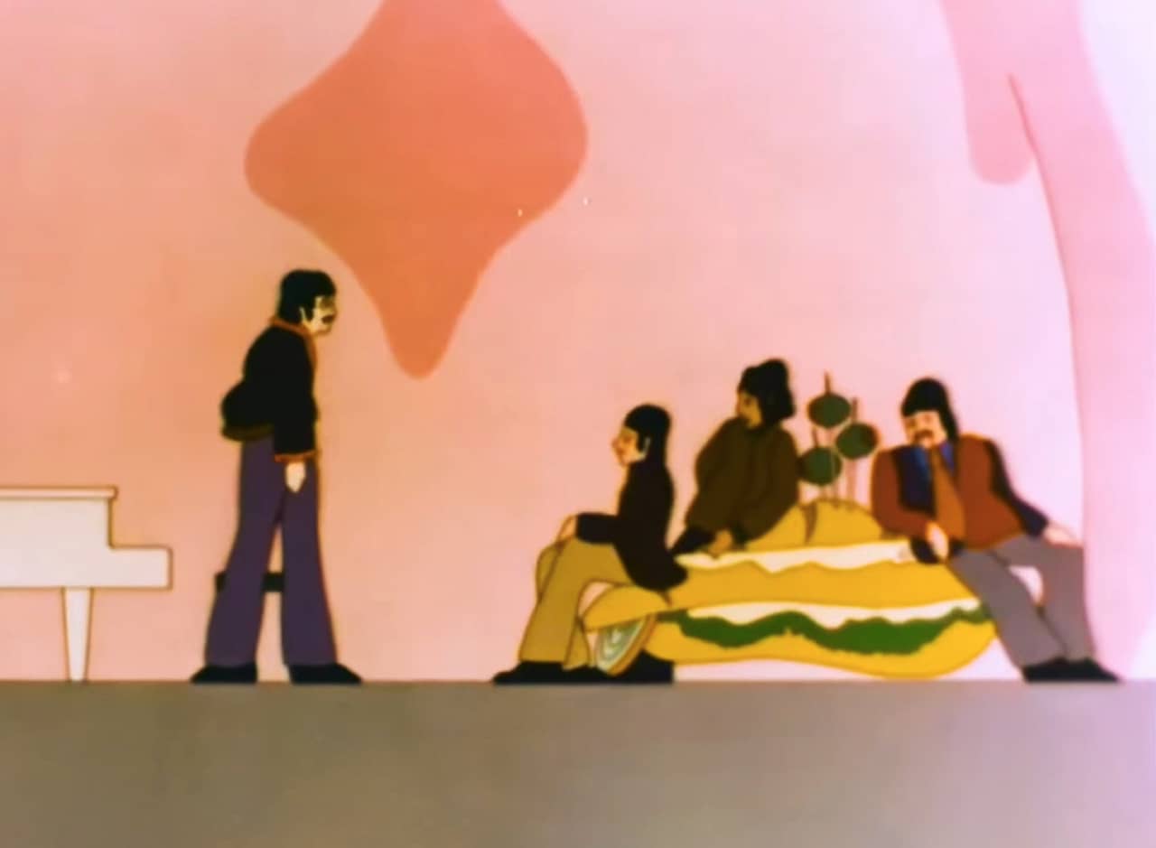 animated the Rutles sitting with a yellow submarine sandwich