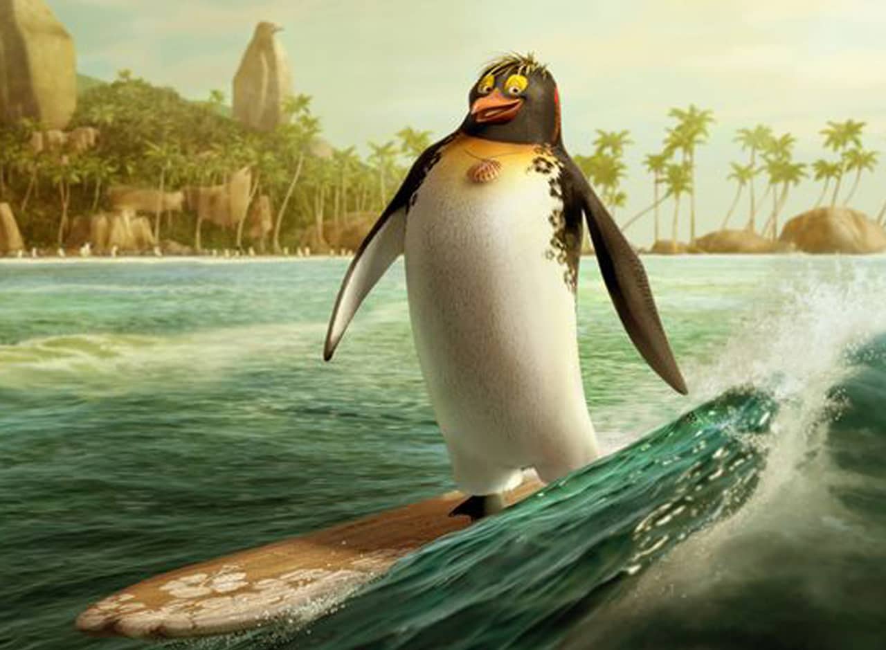 Big Z, a surfing penguin