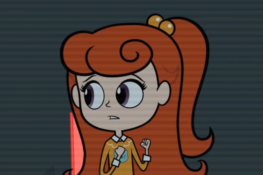 girl looks apprehensive